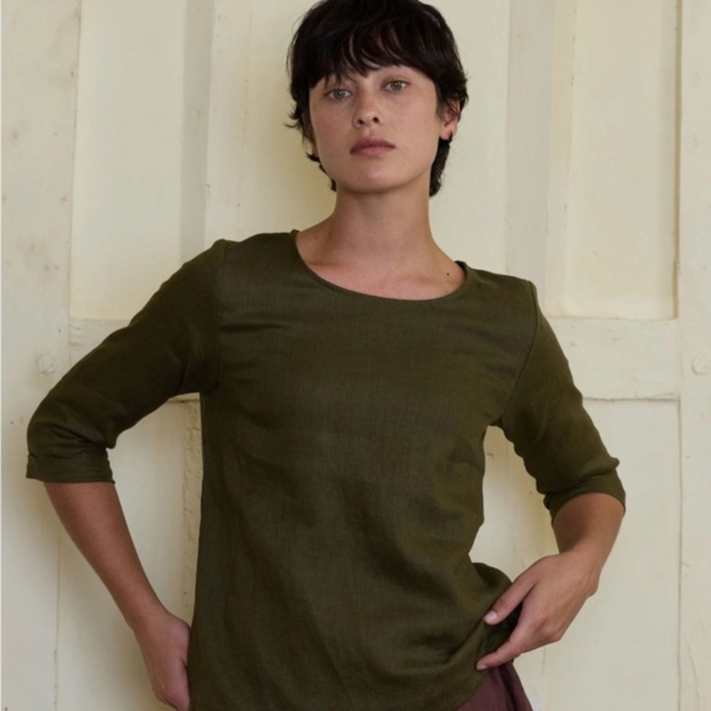 Olive Green Women's Blouse